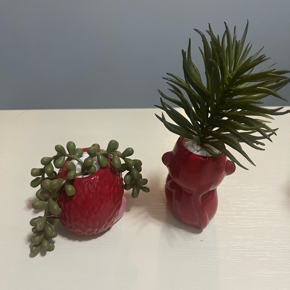 Valentine’s Pink Mini Animal Planter Set - Picture 3 of 7